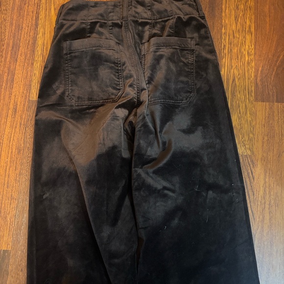 Maeve Colette full length velvet pant in fudge brownie - Picture 13 of 14